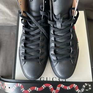 Gucci high top w belt 100%